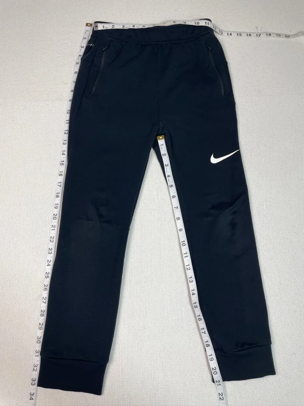 Nike Dri-FIT Youth Boys Black Tapered Training Pants Joggers Size M